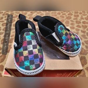 VANS Checkered Rainbow SOFT SOLE infant size 1